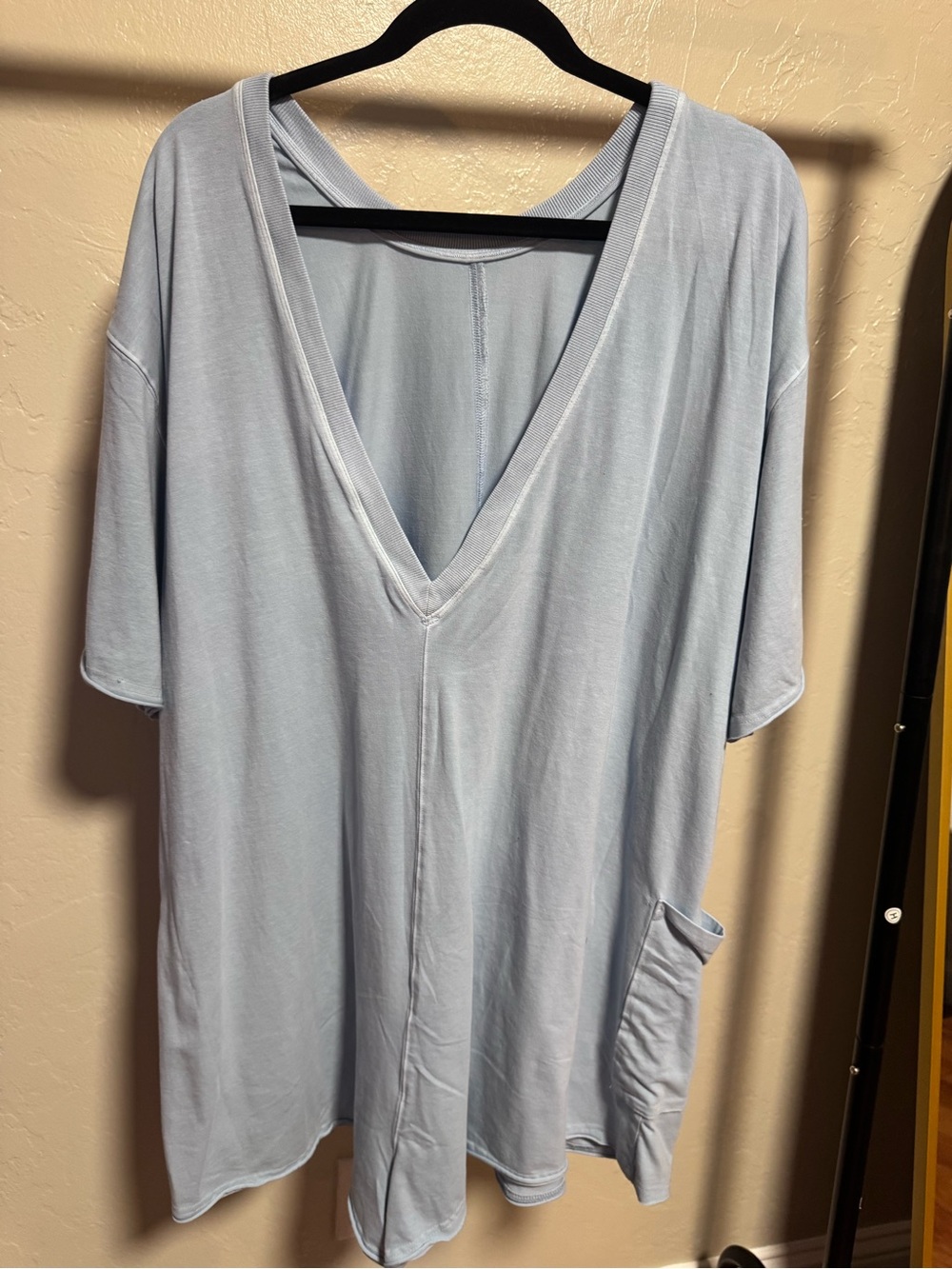 Free People FP Movement Hot Shot Tee Romper NWT Size L Steel Blue - Picture 4 of 5
